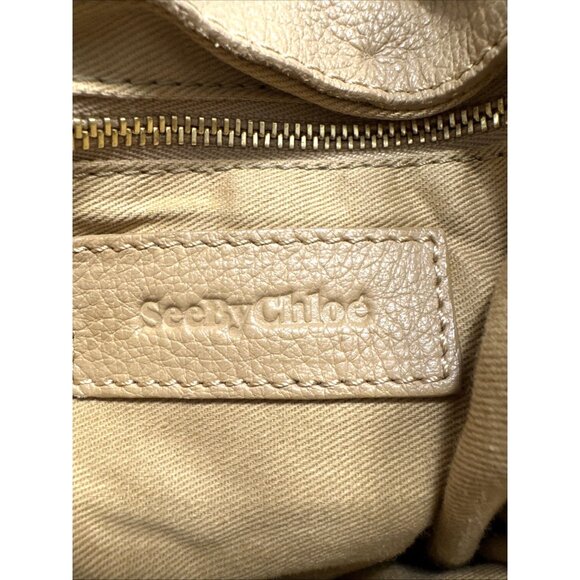 SEE BY CHLOE Vicki Taupe Leather Bucket Bag - Picture 4 of 13